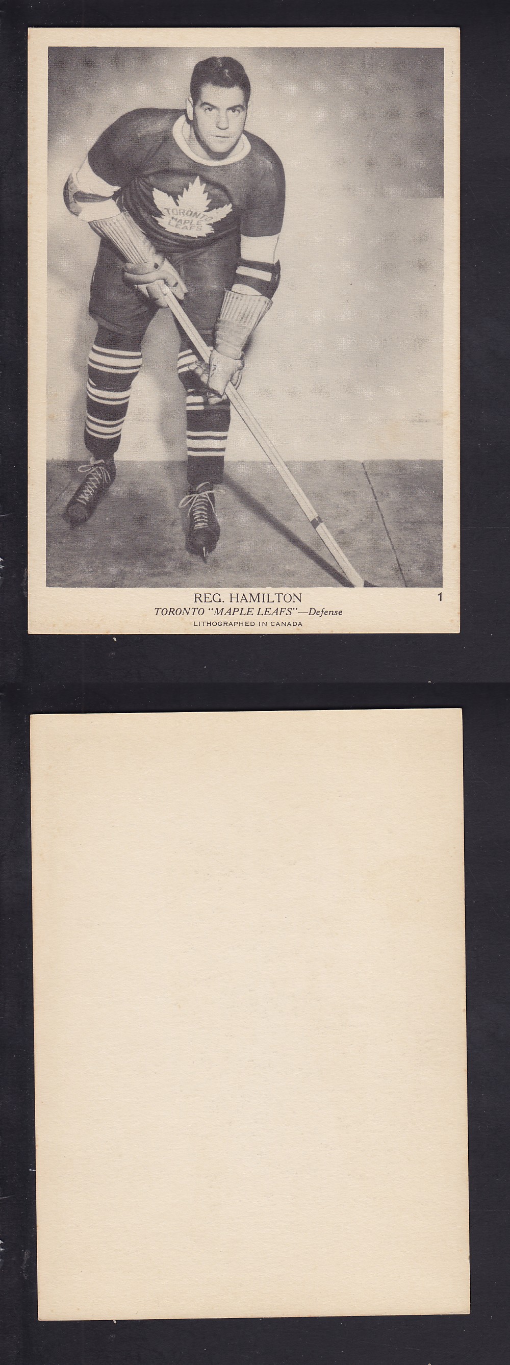 1939-40 O-PEE-CHEE HOCKEY CARD #1 R. HAMILTON photo 1939-40 O-PEE-CHEE HOCKEY CARD #1 R. HAMILTON photo