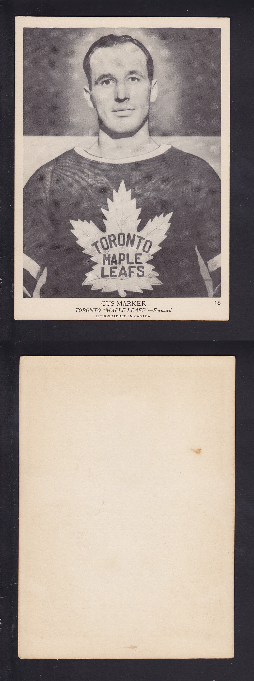 1939-40 O-PEE-CHEE HOCKEY CARD #16 G. MARKER photo 1939-40 O-PEE-CHEE HOCKEY CARD #16 G. MARKER photo