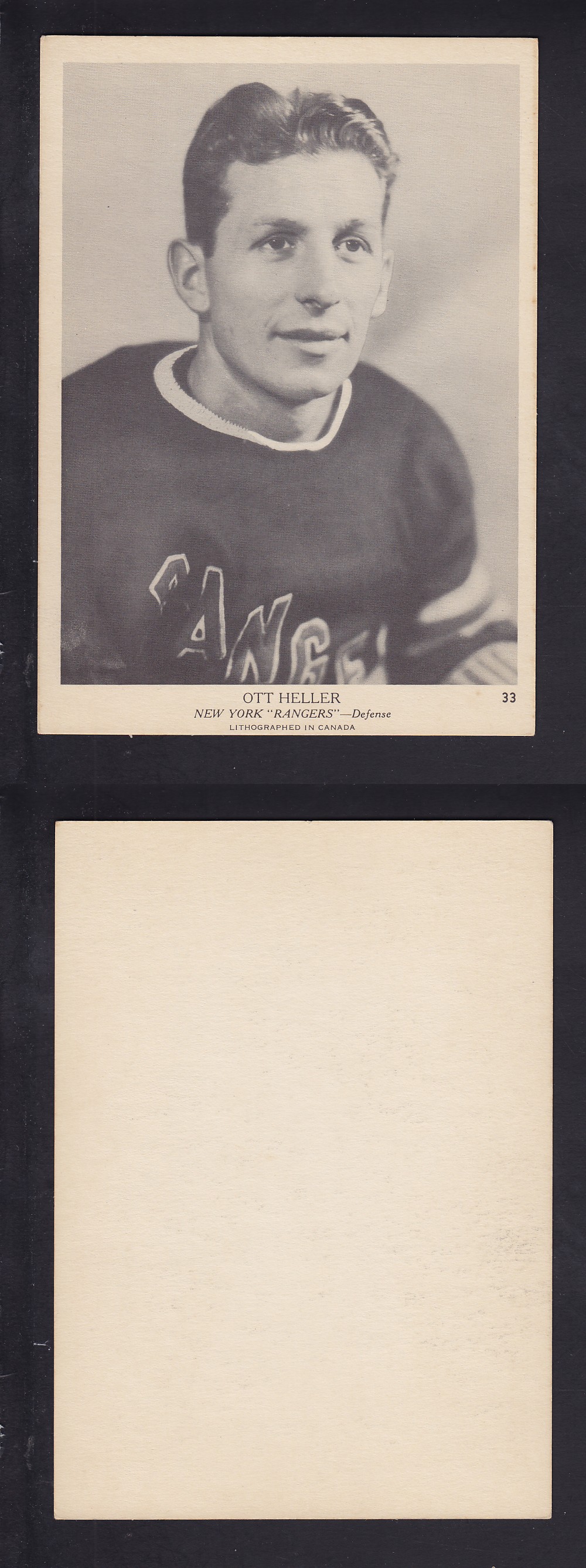 1939-40 O-PEE-CHEE HOCKEY CARD #33 O. HELLER photo 1939-40 O-PEE-CHEE HOCKEY CARD #33 O. HELLER photo