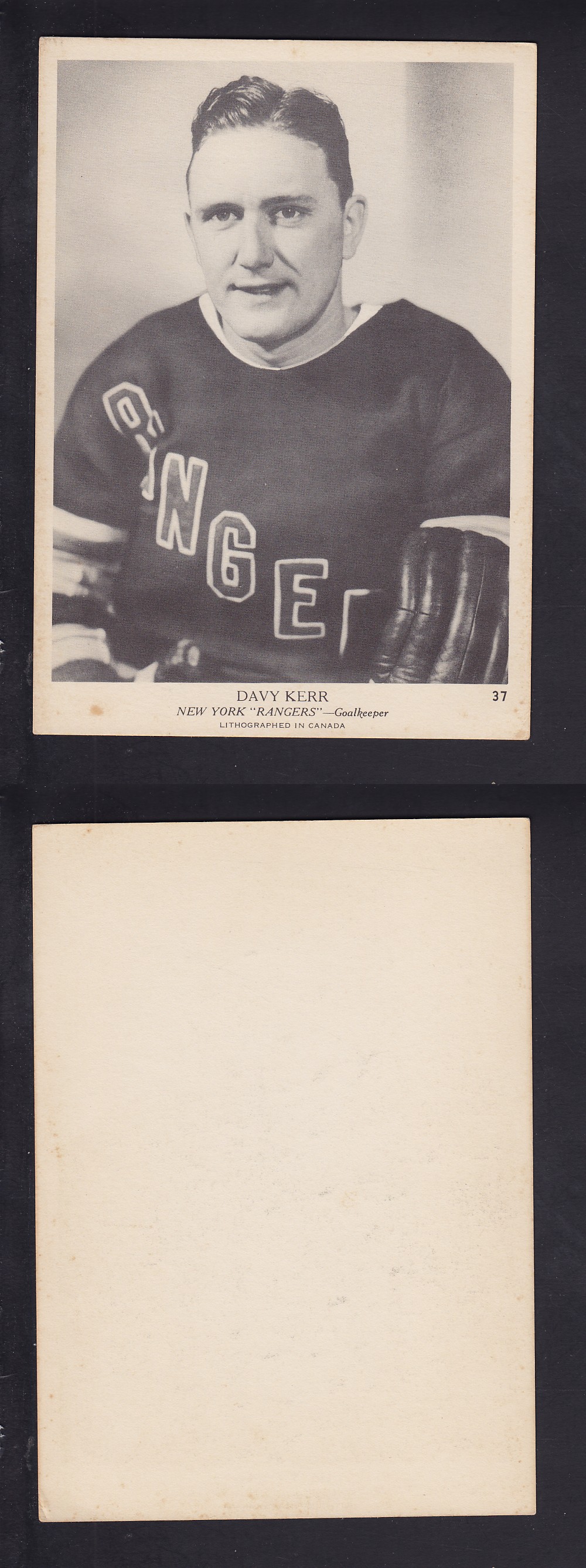 1939-40 O-PEE-CHEE HOCKEY CARD #37 D. KERR photo 1939-40 O-PEE-CHEE HOCKEY CARD #37 D. KERR photo