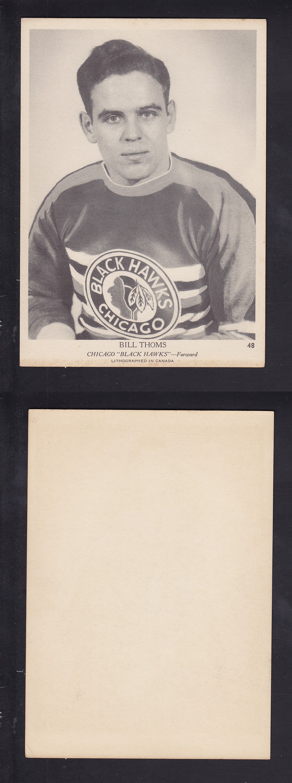1939-40 O-PEE-CHEE HOCKEY CARD #48 B. THOMS photo 1939-40 O-PEE-CHEE HOCKEY CARD #48 B. THOMS photo