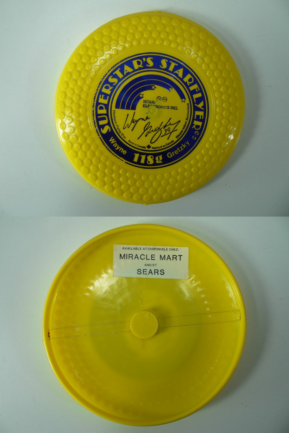1983 WAYNE GRETZKY SUPERSTARS STARFLYER FRISBEE photo 1983 WAYNE GRETZKY SUPERSTARS STARFLYER FRISBEE photo