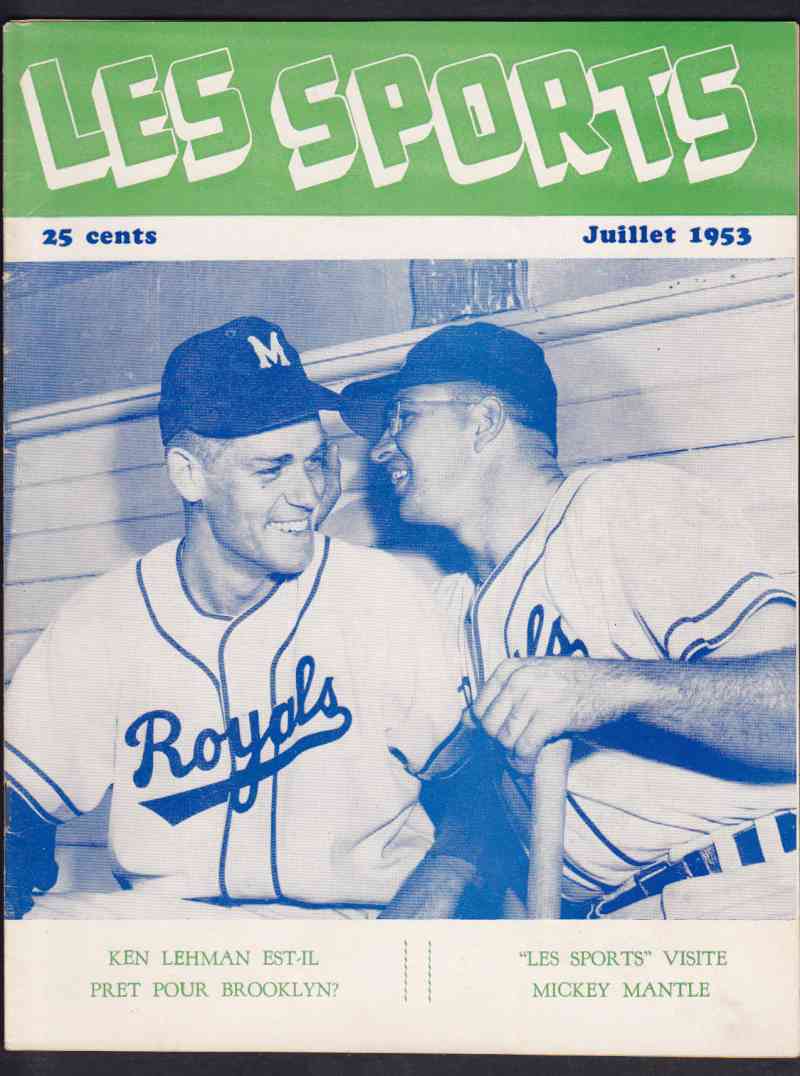 1953 LES SPORTS FULL MAGAZINE K.LEHMAN ON COVER photo 1953 LES SPORTS FULL MAGAZINE K.LEHMAN ON COVER photo
