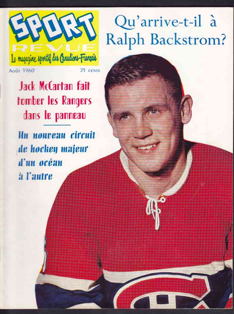 1960 LES SPORTS FULL MAGAZINE R.BACKSTROM ON COVER photo 1960 LES SPORTS FULL MAGAZINE R.BACKSTROM ON COVER photo