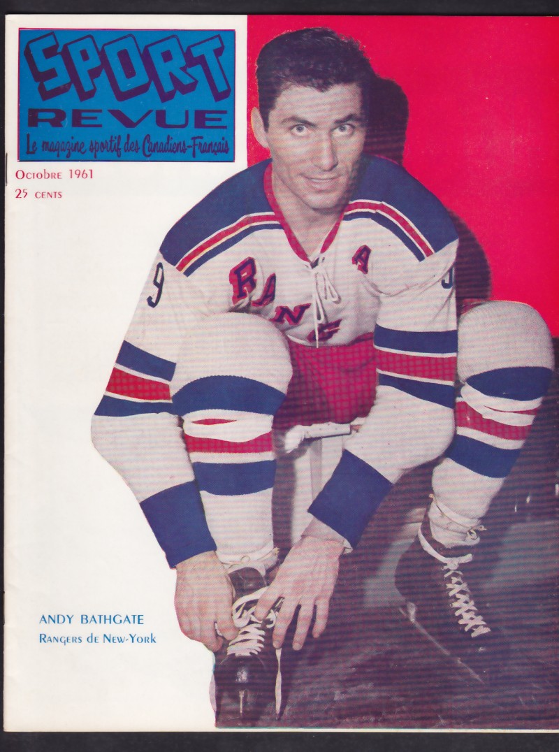 1961 LES SPORTS FULL MAGAZINE A.BATHGATE ON COVER photo 1961 LES SPORTS FULL MAGAZINE A.BATHGATE ON COVER photo