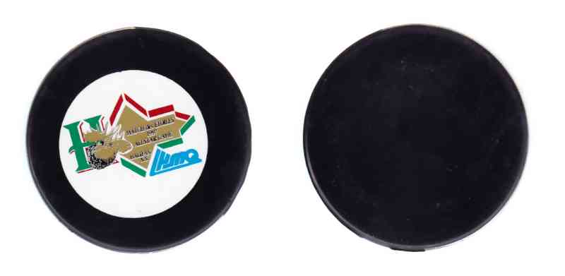 1980-2001 QMJHL VICEROY HALIFAX MOOSEHEAD GAME PUCK photo 1980-2001 QMJHL VICEROY HALIFAX MOOSEHEAD GAME PUCK photo