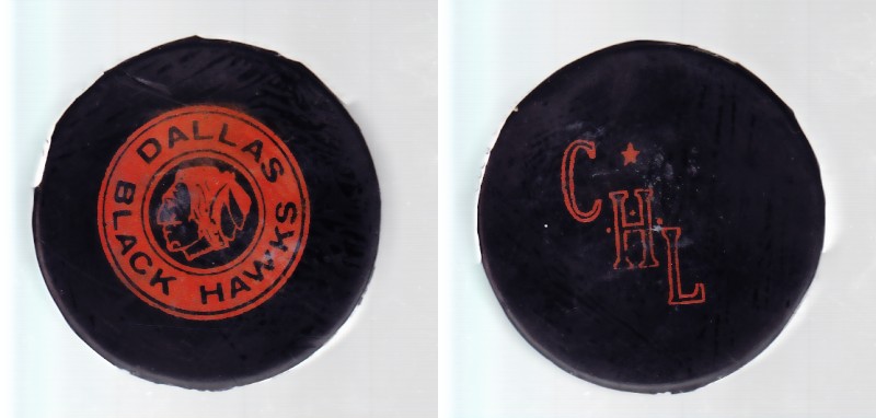 1971-75 CHL CCM DALLAS BLACKHAWKS GAME PUCK photo 1971-75 CHL CCM DALLAS BLACKHAWKS GAME PUCK photo