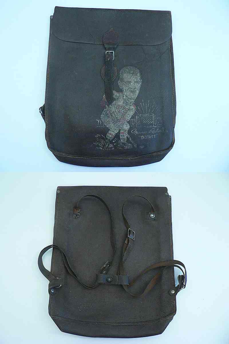 1940'S MONTREAL CANADIENS M.RICHARD LEATHER SCHOOL BAG photo 1940'S MONTREAL CANADIENS M.RICHARD LEATHER SCHOOL BAG photo