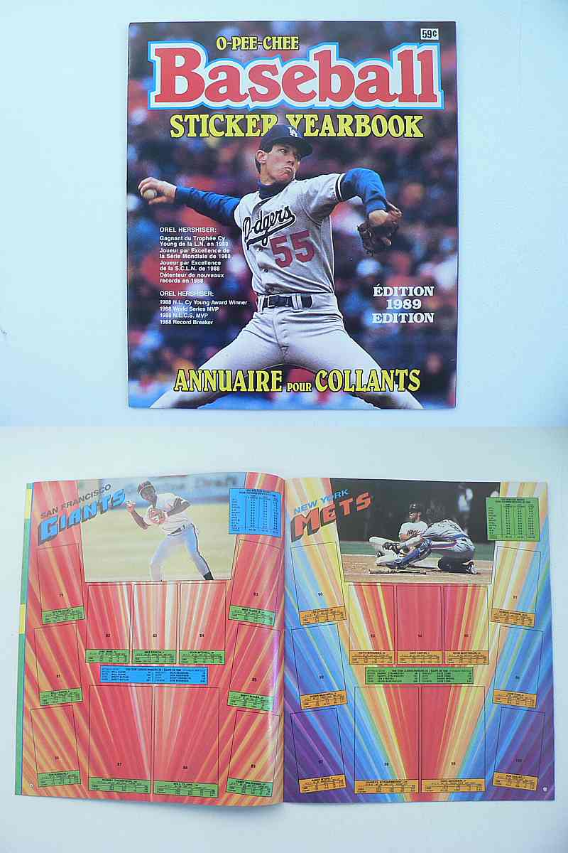1989 O-PEE-CHEE BASEBALL STICKERS EMPTY ALBUM photo 1989 O-PEE-CHEE BASEBALL STICKERS EMPTY ALBUM photo