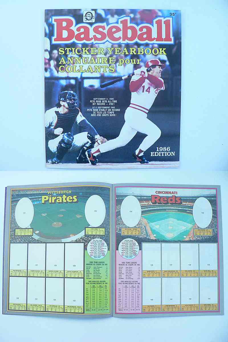 1986 O-PEE-CHEE BASEBALL STICKERS EMPTY ALBUM photo 1986 O-PEE-CHEE BASEBALL STICKERS EMPTY ALBUM photo