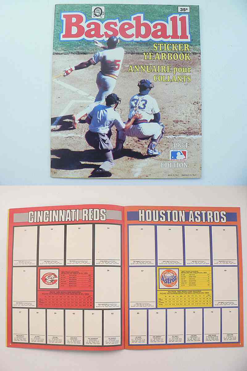 1984 O-PEE-CHEE BASEBALL STICKERS EMPTY ALBUM photo 1984 O-PEE-CHEE BASEBALL STICKERS EMPTY ALBUM photo