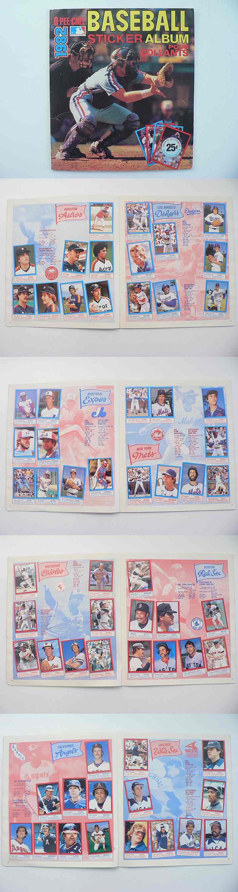 1982 O-PEE-CHEE BASEBALL STICKERS FULL SET IN ALBUM 260/260 photo 1982 O-PEE-CHEE BASEBALL STICKERS FULL SET IN ALBUM 260/260 photo