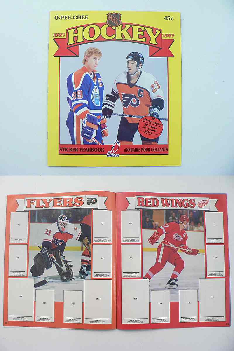 1987-88 O-PEE-CHEE NHL STICKERS EMPTY ALBUM photo 1987-88 O-PEE-CHEE NHL STICKERS EMPTY ALBUM photo