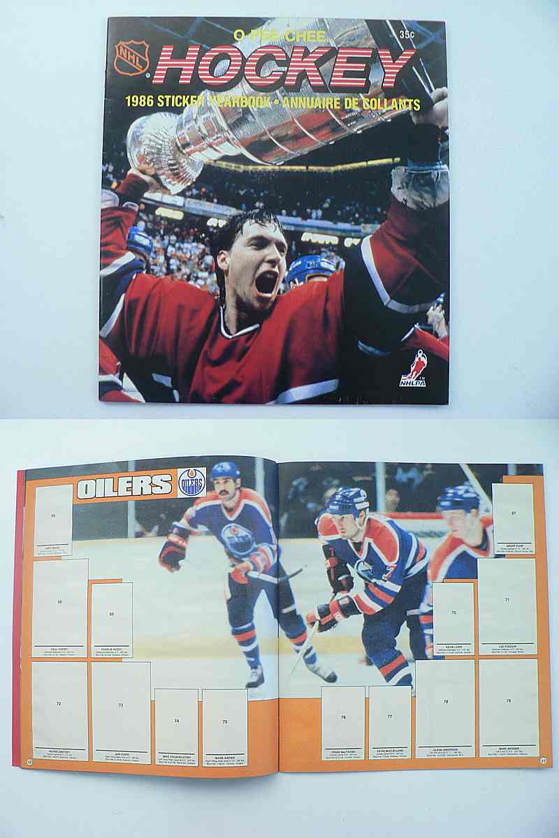 1986-87 O-PEE-CHEE NHL STICKERS EMPTY ALBUM photo 1986-87 O-PEE-CHEE NHL STICKERS EMPTY ALBUM photo