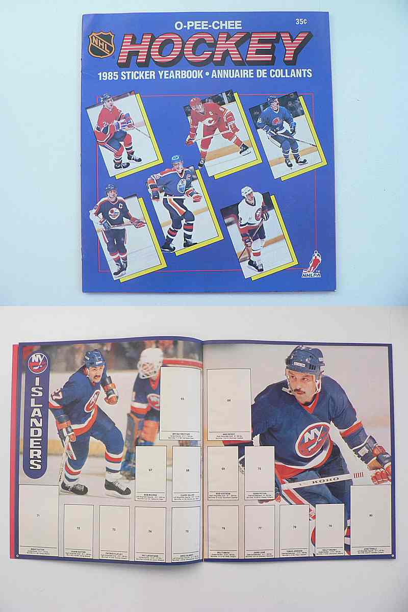 1985-86 O-PEE-CHEE NHL STICKERS EMPTY ALBUM photo 1985-86 O-PEE-CHEE NHL STICKERS EMPTY ALBUM photo