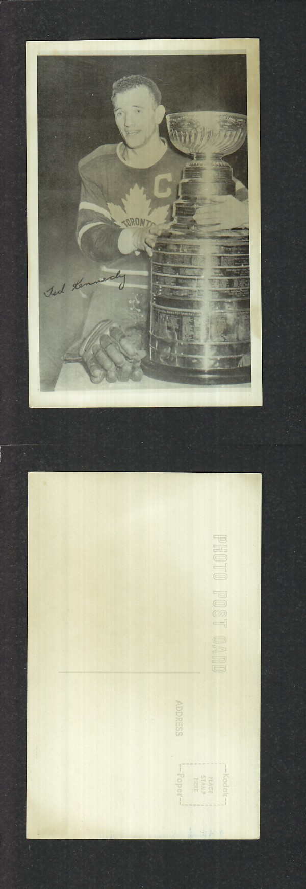 1940'S TORONTO MAPLE LEAFS STANLEY CUP T. KENNEDY POST CARD photo 1940'S TORONTO MAPLE LEAFS STANLEY CUP T. KENNEDY POST CARD photo