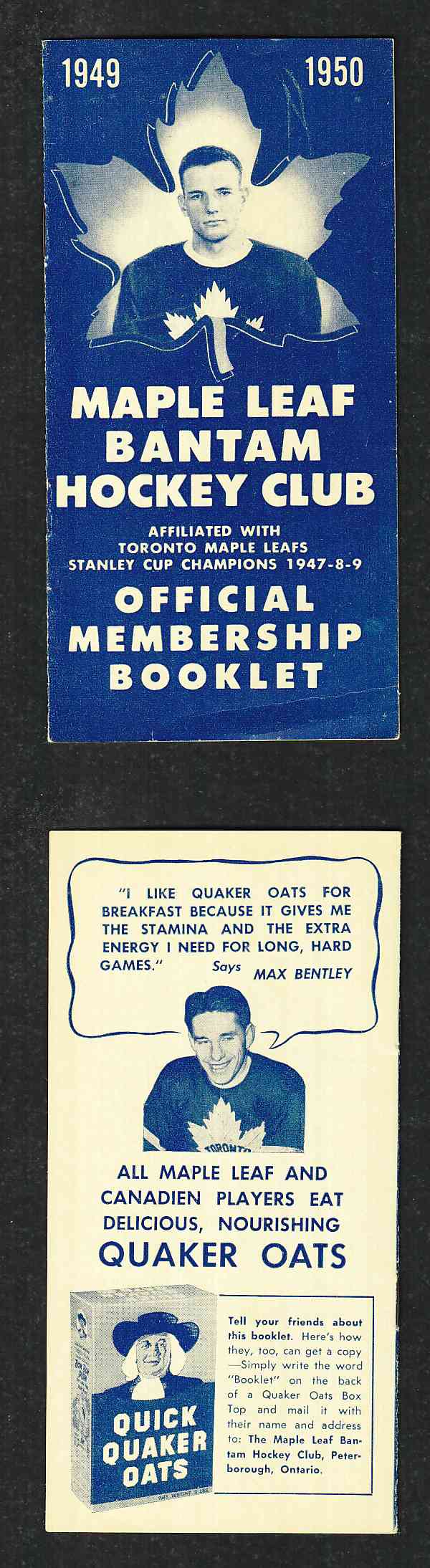 1949-50 QUAKER OATS PHOTO CLUB BOOKLET photo 1949-50 QUAKER OATS PHOTO CLUB BOOKLET photo