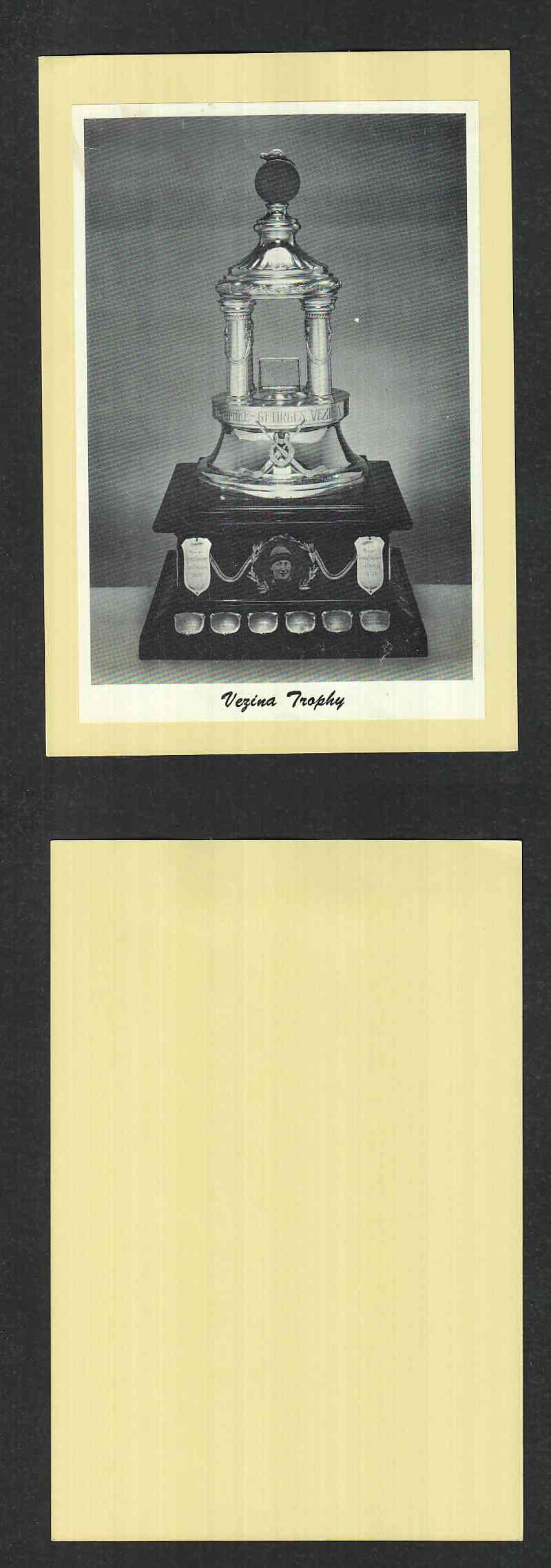 1945-64 BEEHIVE PHOTO GR.2 4 WHITE BORDER VEZINA TROPHY photo 1945-64 BEEHIVE PHOTO GR.2 4 WHITE BORDER VEZINA TROPHY photo