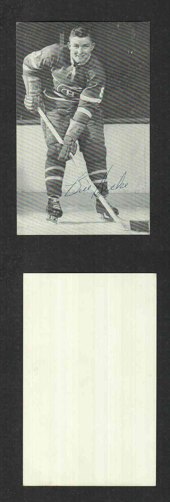 1950'S MONTREAL CANADIENS B. HICKE AUTOGRAPHED POST CARD photo 1950'S MONTREAL CANADIENS B. HICKE AUTOGRAPHED POST CARD photo