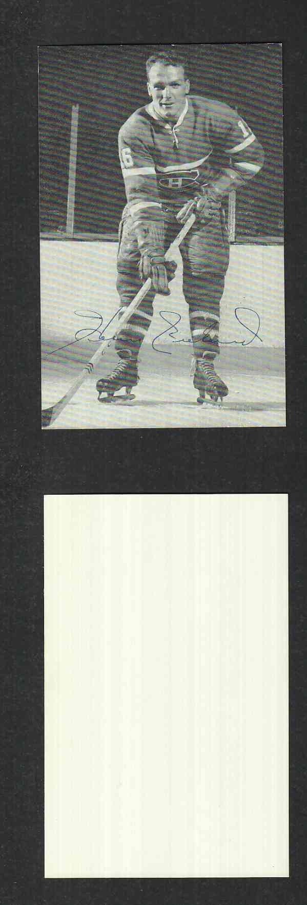 1950'S MONTREAL CANADIENS H. RICHARD AUTOGRAPHED POST CARD photo 1950'S MONTREAL CANADIENS H. RICHARD AUTOGRAPHED POST CARD photo