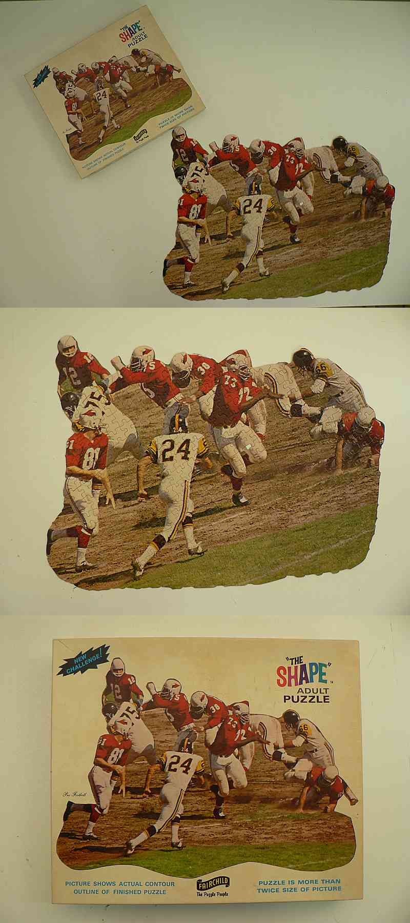 1960'S CFL MONTREAL ALOUETTES VS HAMILTON TIGER CATS FOOTBALL PUZZLE photo 1960'S CFL MONTREAL ALOUETTES VS HAMILTON TIGER CATS FOOTBALL PUZZLE photo
