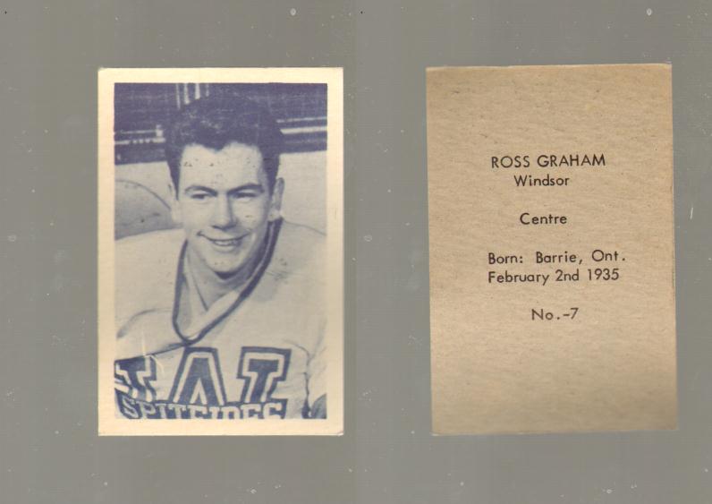 1952-53 OHL ANONYMOUS HOCKEY CARD #7 R.GRAHAM photo 1952-53 OHL ANONYMOUS HOCKEY CARD #7 R.GRAHAM photo