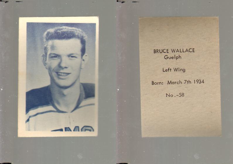 1952-53 OHL ANONYMOUS HOCKEY CARD #58 B. WALLACE photo 1952-53 OHL ANONYMOUS HOCKEY CARD #58 B. WALLACE photo