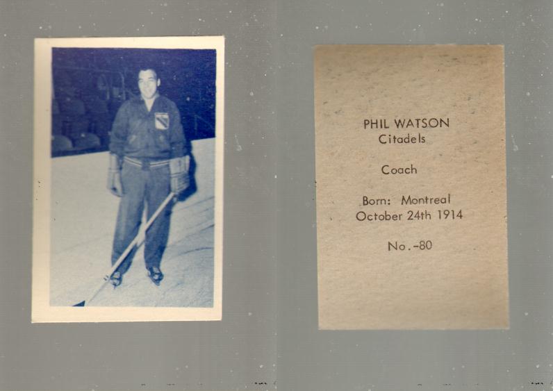 1952-53 OHL ANONYMOUS HOCKEY CARD #80 P. WATSON photo 1952-53 OHL ANONYMOUS HOCKEY CARD #80 P. WATSON photo