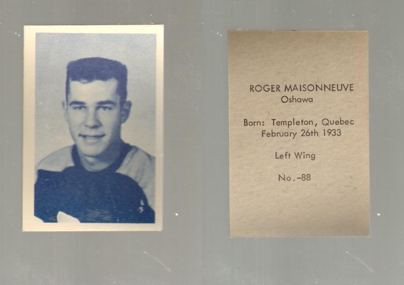 1952-53 OHL ANONYMOUS HOCKEY CARD #88 R. MAISONNEUVE photo 1952-53 OHL ANONYMOUS HOCKEY CARD #88 R. MAISONNEUVE photo
