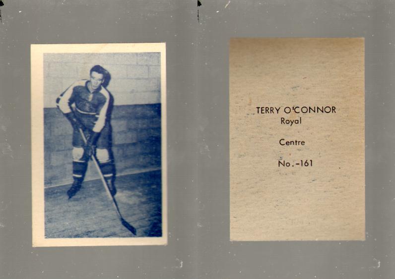 1952-53 OHL ANONYMOUS HOCKEY CARD #161 T. O' CONNOR photo 1952-53 OHL ANONYMOUS HOCKEY CARD #161 T. O' CONNOR photo