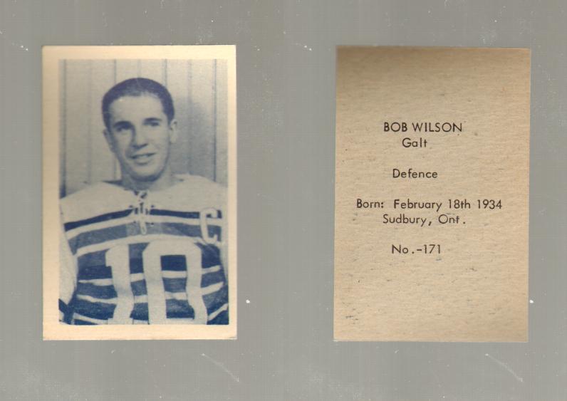 1952-53 OHL ANONYMOUS HOCKEY CARD #171 B. WILSON photo 1952-53 OHL ANONYMOUS HOCKEY CARD #171 B. WILSON photo