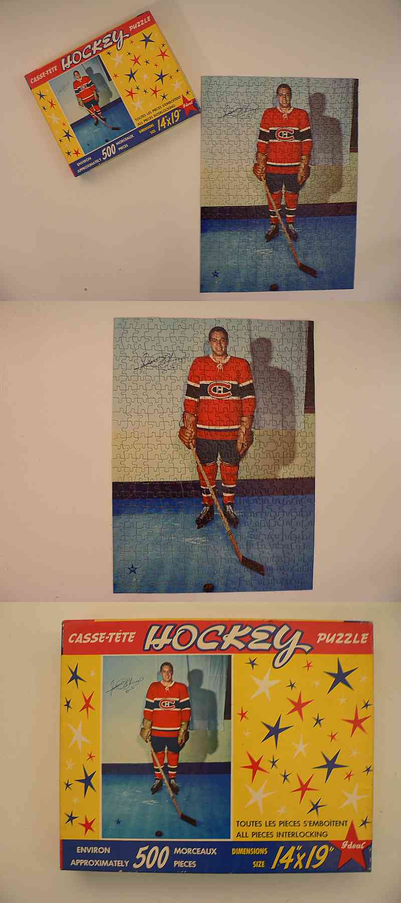1950'S IDEAL JEAN BELIVEAU PUZZLE & BOX photo 1950'S IDEAL JEAN BELIVEAU PUZZLE & BOX photo