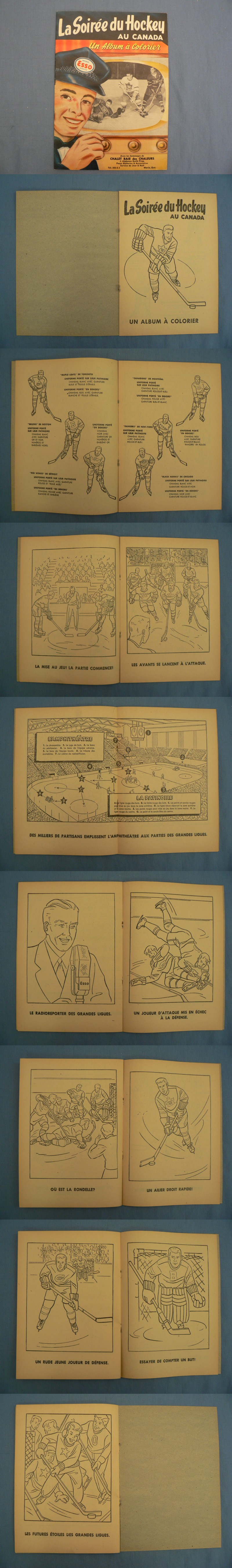 1950'S ESSO NHL COLORING BOOK *RARE* photo 1950'S ESSO NHL COLORING BOOK *RARE* photo