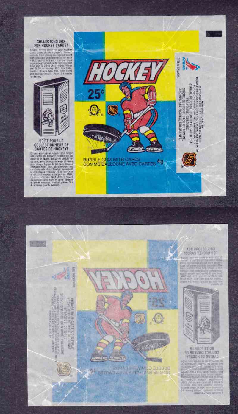 1983-84 O-P-C HOCKEY CARD WRAPPER photo 1983-84 O-P-C HOCKEY CARD WRAPPER photo