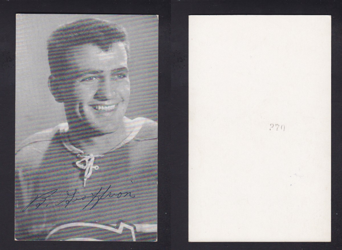 1950'S MONTREAL CANADIENS B. GEOFFRION POST CARD AUTOGRAPHED photo 1950'S MONTREAL CANADIENS B. GEOFFRION POST CARD AUTOGRAPHED photo