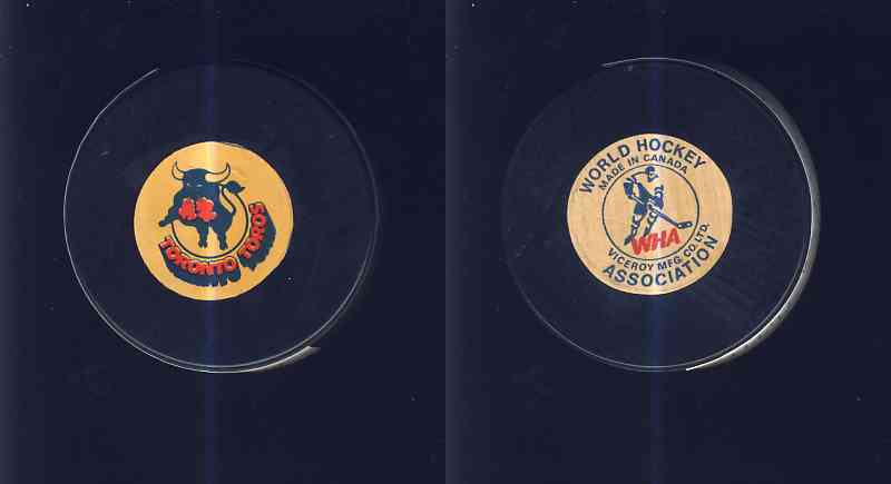1970'S V3 VICEROY TORONTO TOROS GAME PUCK photo 1970'S V3 VICEROY TORONTO TOROS GAME PUCK photo