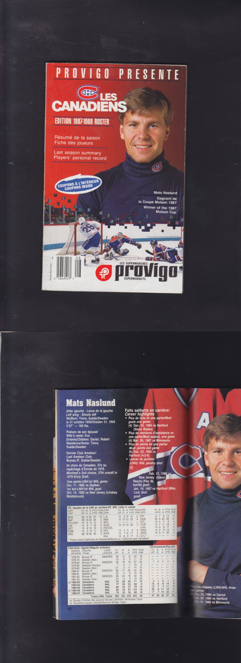 1987-88 MONTREAL CANADIENS YEARBOOK photo 1987-88 MONTREAL CANADIENS YEARBOOK photo