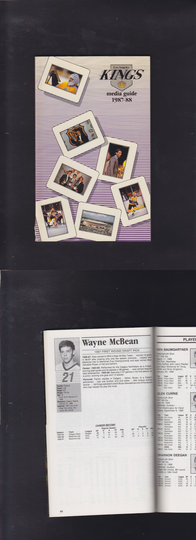 1987-88 LOS ANGELES KINGS YEARBOOK photo 1987-88 LOS ANGELES KINGS YEARBOOK photo