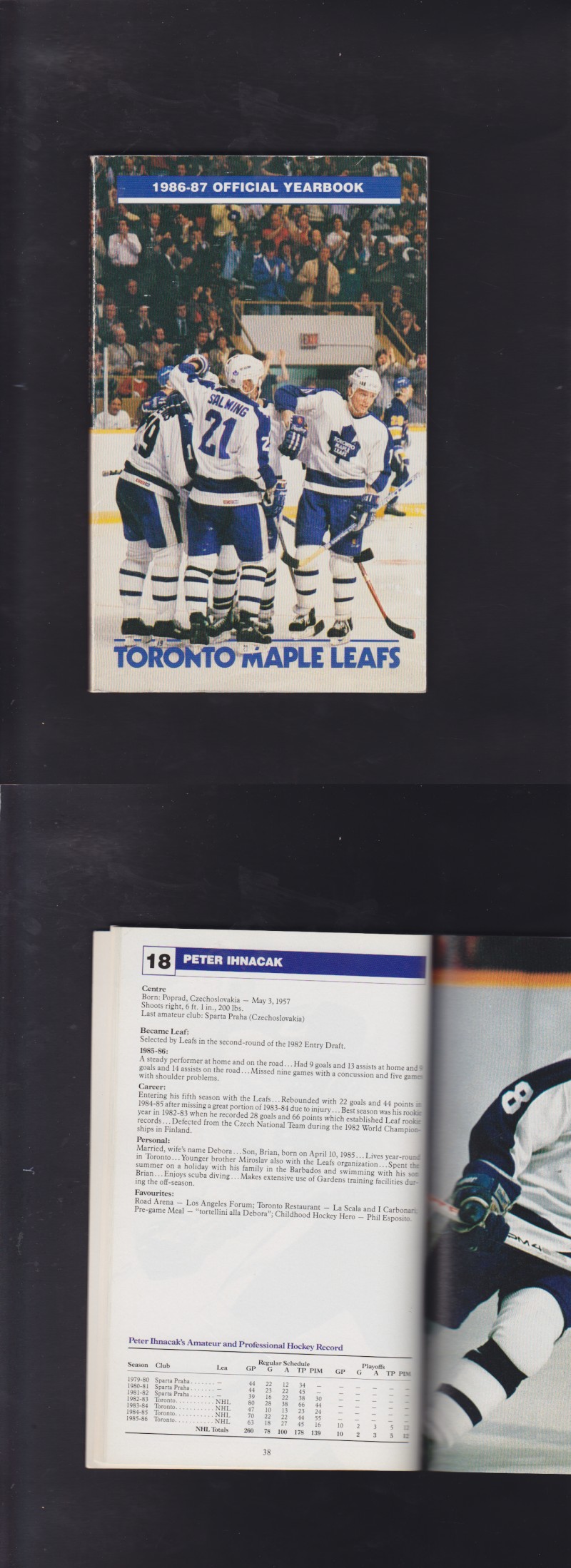 1986-87 TORONTO MAPLE LEAFS YEARBOOK photo 1986-87 TORONTO MAPLE LEAFS YEARBOOK photo
