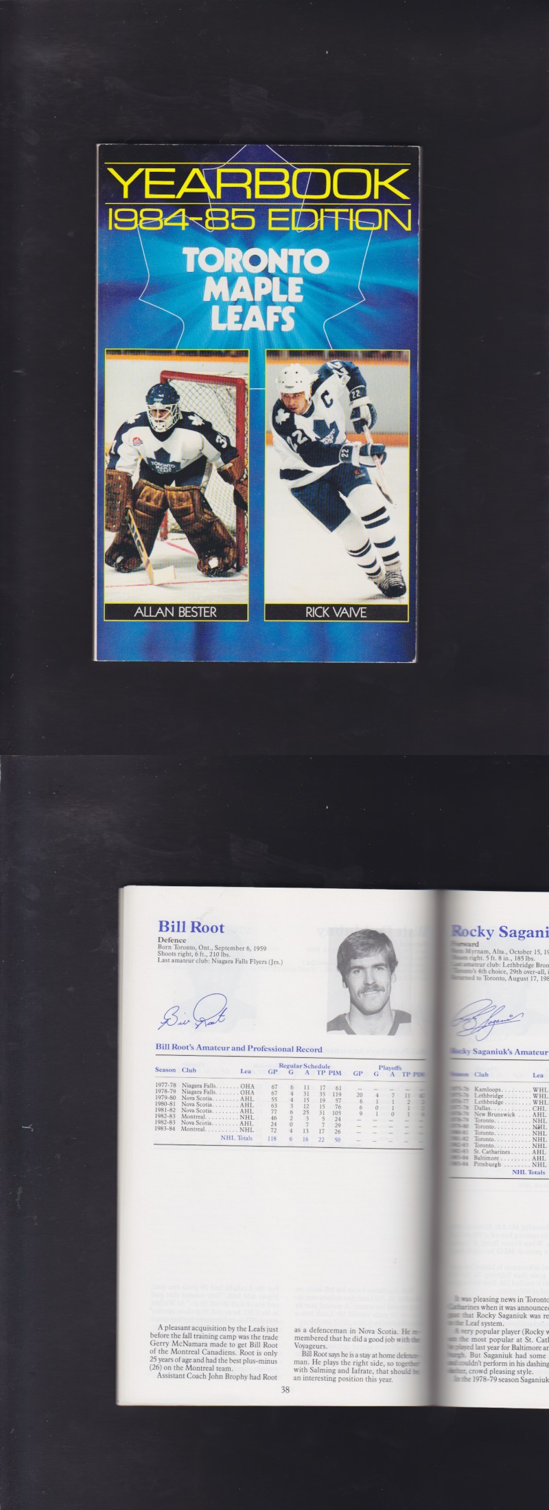 1984-85 TORONTO MAPLE LEAFS YEARBOOK photo 1984-85 TORONTO MAPLE LEAFS YEARBOOK photo