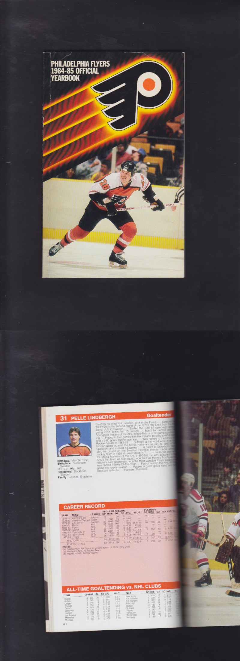 1984-85 PHILADELPHIA FLYERS YEARBOOK photo 1984-85 PHILADELPHIA FLYERS YEARBOOK photo
