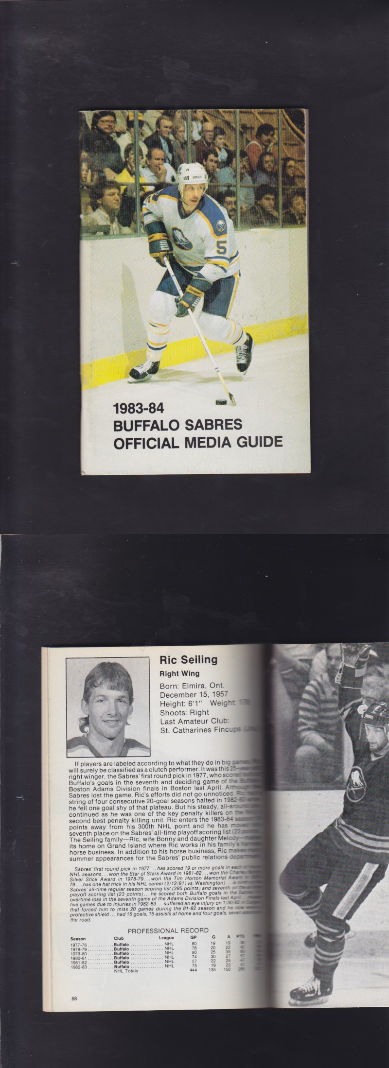 1983-84 BUFFALO SABRES YEARBOOK photo 1983-84 BUFFALO SABRES YEARBOOK photo