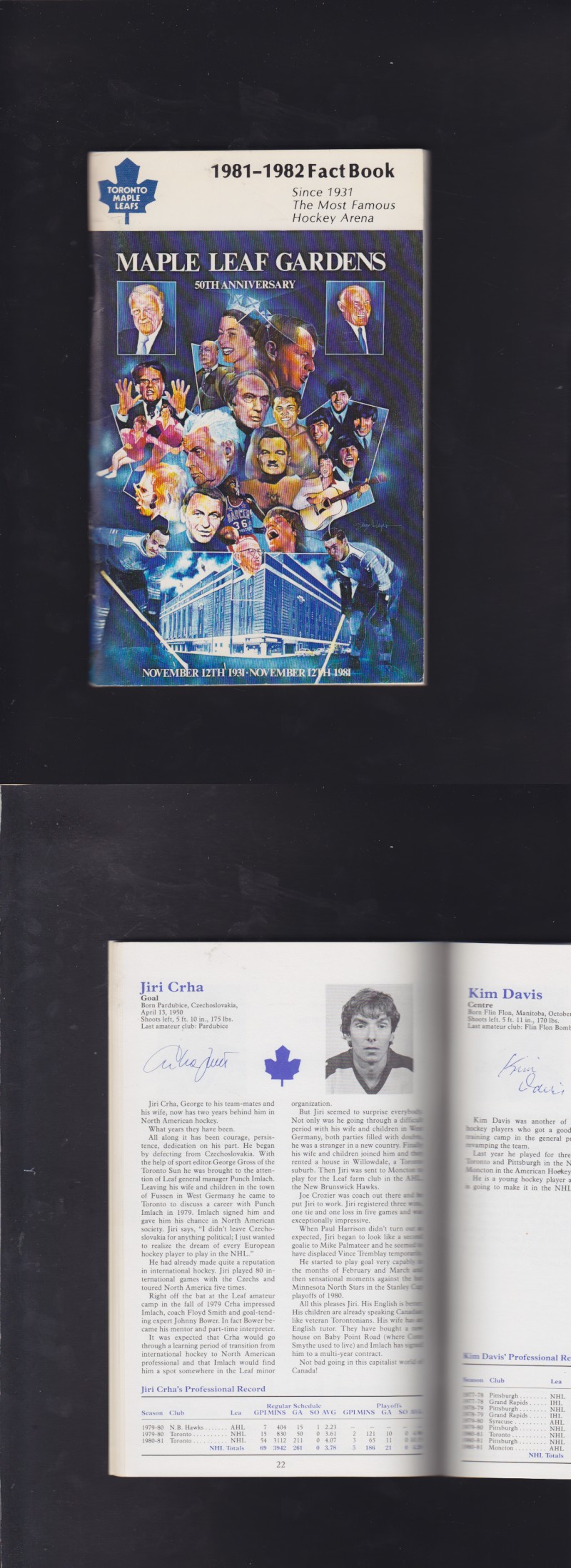 1981-82 TORONTO MAPLE LEAFS YEARBOOK photo 1981-82 TORONTO MAPLE LEAFS YEARBOOK photo