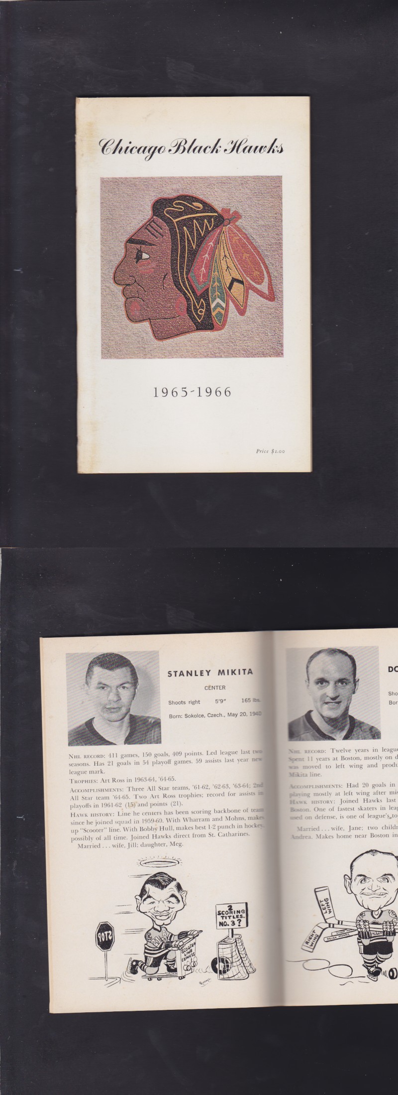 1965-66 CHICAGO BLACKHAWKS YEARBOOK photo 1965-66 CHICAGO BLACKHAWKS YEARBOOK photo