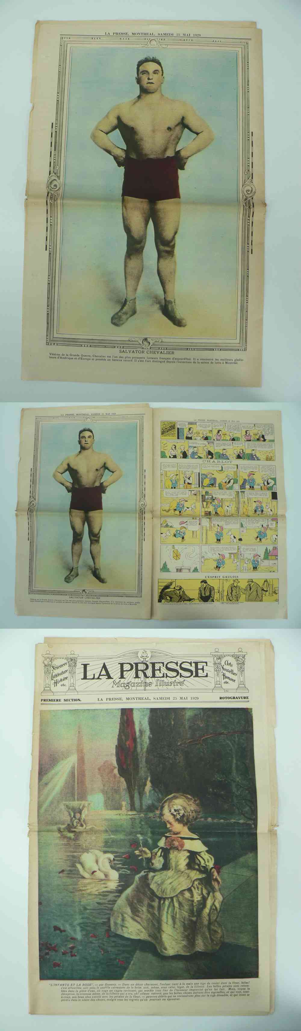 1929 LAPRESSE FULL NEWSPAPER INSIDE PHOTO SALVATO CHEVALIER photo 1929 LAPRESSE FULL NEWSPAPER INSIDE PHOTO SALVATO CHEVALIER photo