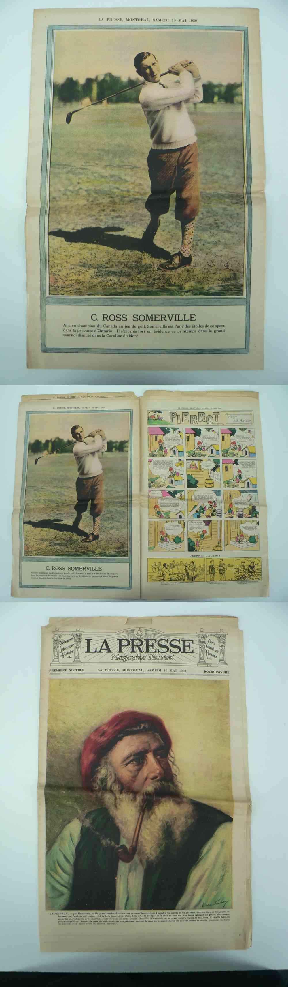 1930 LAPRESSE FULL NEWSPAPER INSIDE PHOTO C. ROSS SOMERVILLE photo 1930 LAPRESSE FULL NEWSPAPER INSIDE PHOTO C. ROSS SOMERVILLE photo