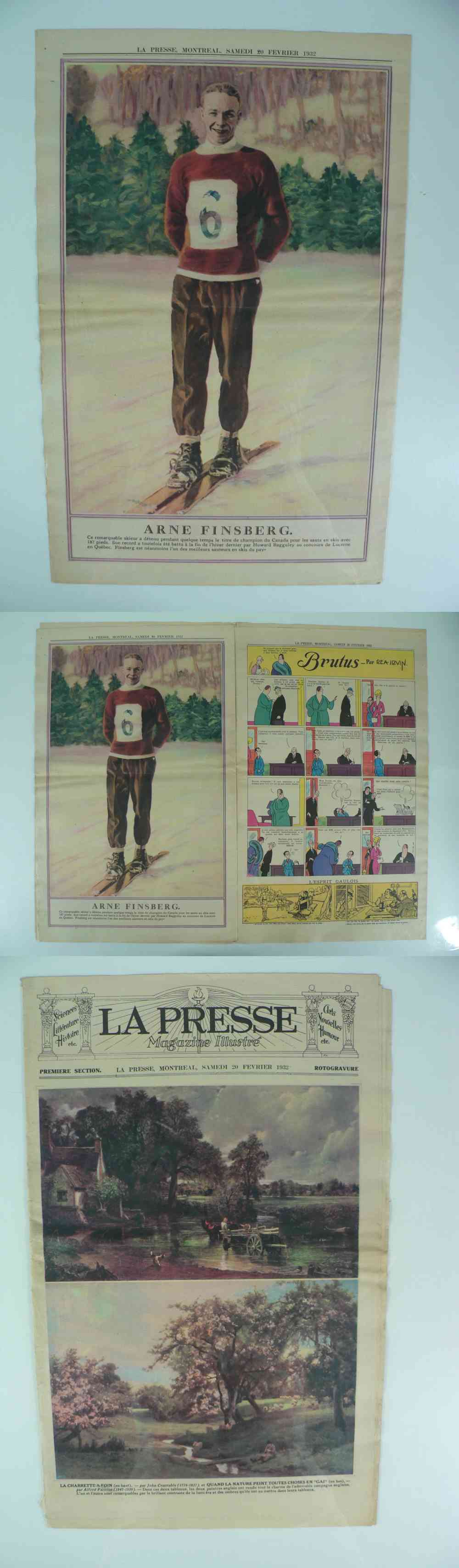 1932 LA PRESSE FULL NEWSPAPER INSIDE PHOTO A. FINSBERG photo 1932 LA PRESSE FULL NEWSPAPER INSIDE PHOTO A. FINSBERG photo