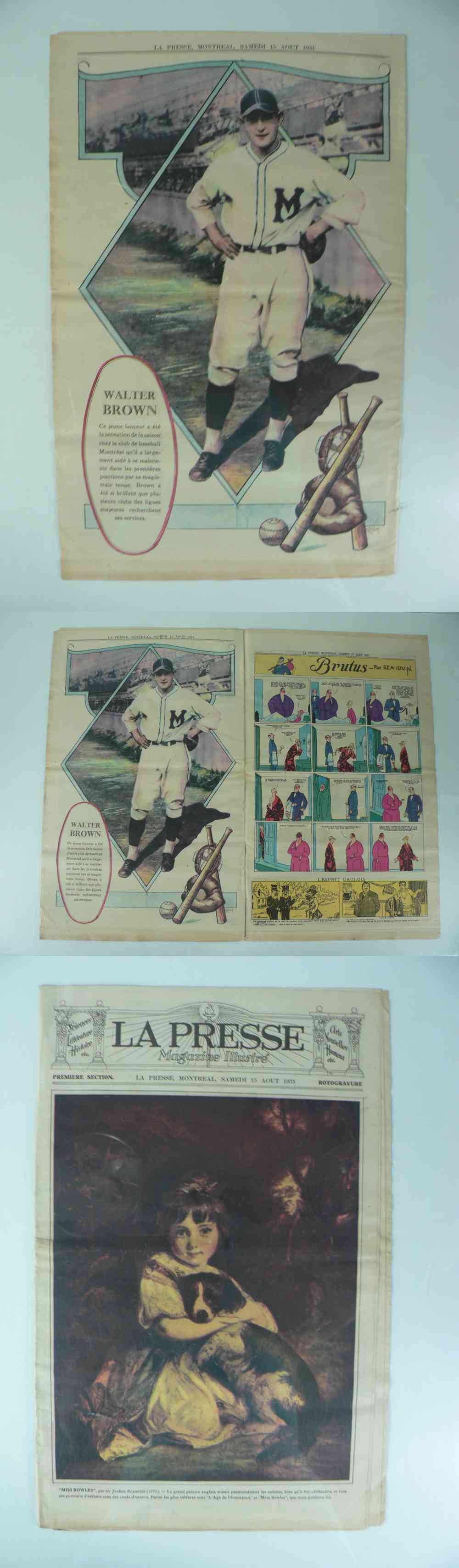 1931 LA PRESSE FULL NEWSPAPER INSIDE PHOTO W. BROWN photo 1931 LA PRESSE FULL NEWSPAPER INSIDE PHOTO W. BROWN photo