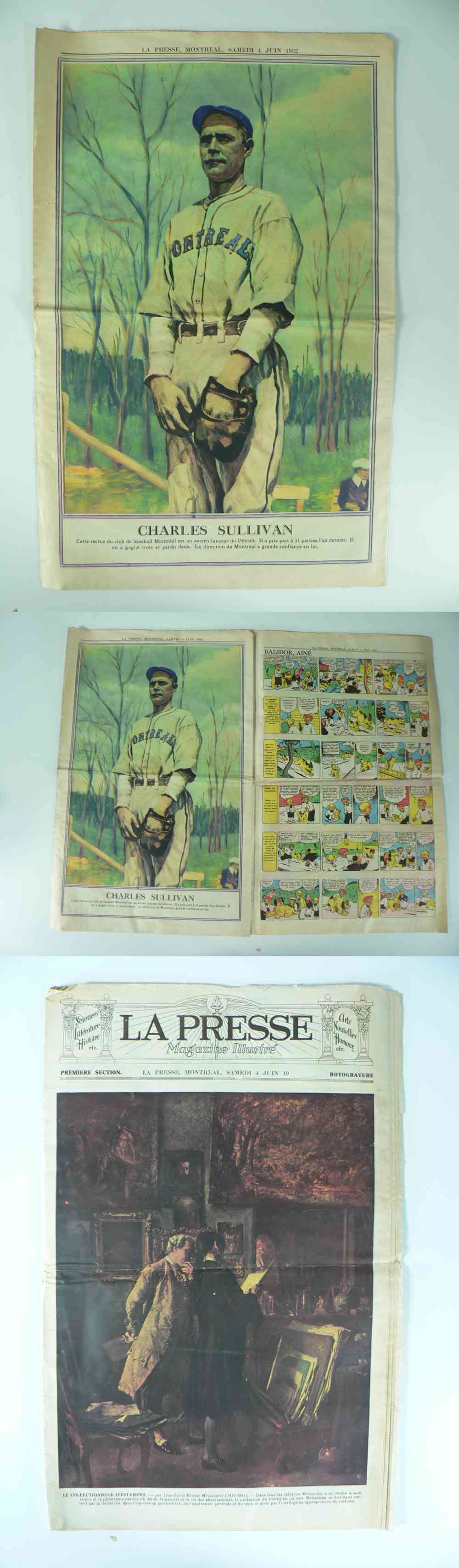 1932 LA PRESSE FULL NEWSPAPER INSIDE PHOTO C.SULLIVAN photo 1932 LA PRESSE FULL NEWSPAPER INSIDE PHOTO C.SULLIVAN photo