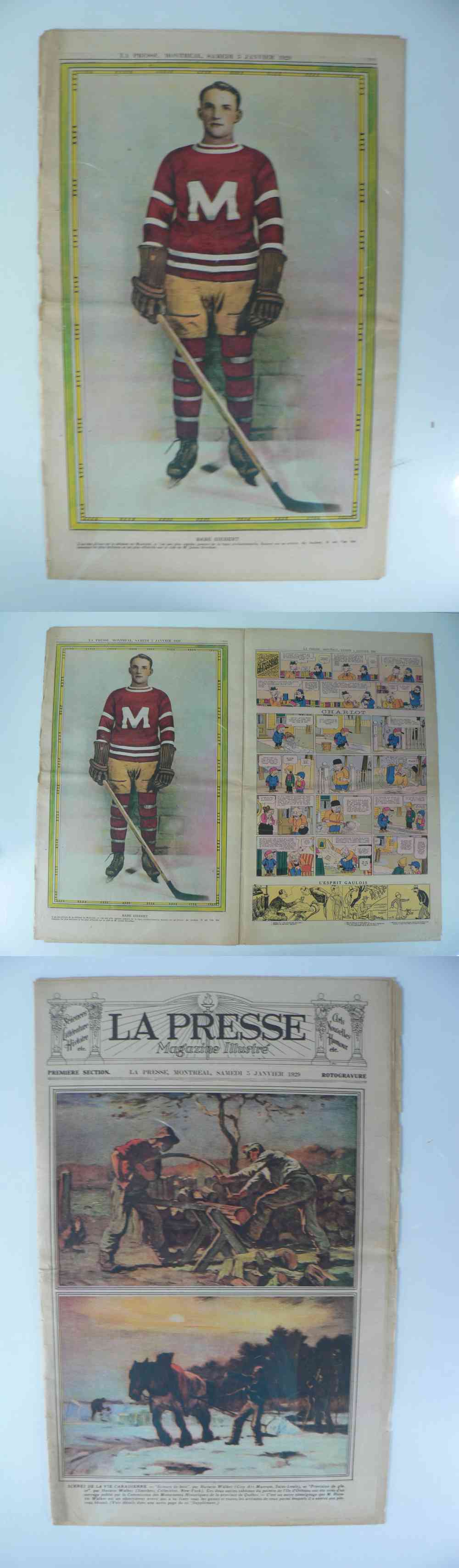 1929 LA PRESSE FULL NEWSPAPER INSIDE PHOTO B. SIEBERT photo 1929 LA PRESSE FULL NEWSPAPER INSIDE PHOTO B. SIEBERT photo